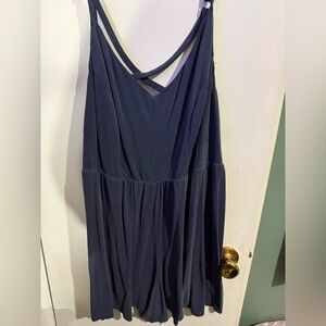 Elegant Navy Blue Women's Romper